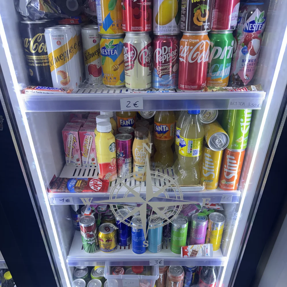 Canettes colorées